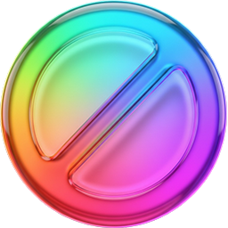 Icon for No Ads. No Selling Data. (dark mode)